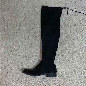 Black thigh high boots